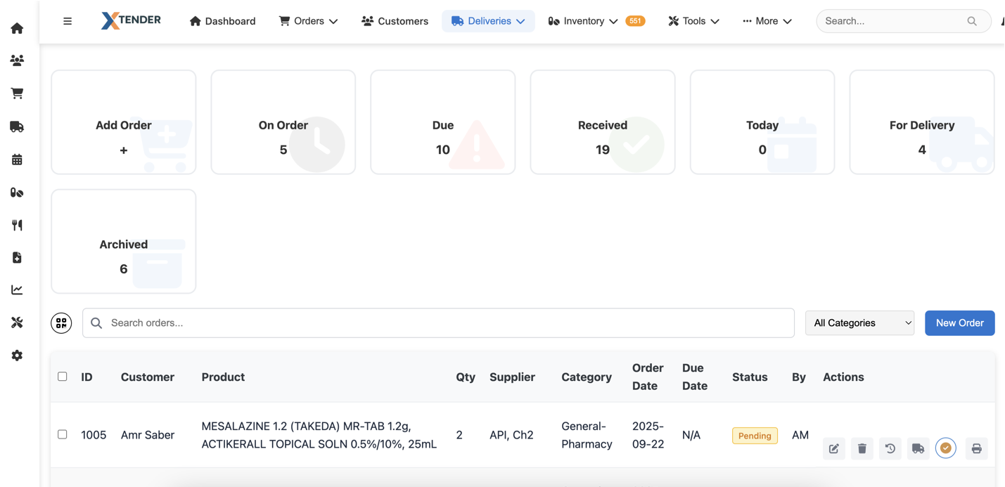Order Management Dashboard